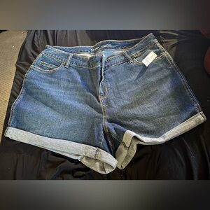 High Waisted Cuffed Rockstar Shorts